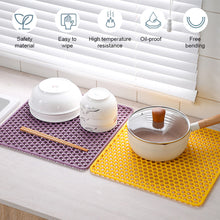 Load image into Gallery viewer, Silicone Dining Table Mat Thickened Bowl Plate Pot Mat Heat-resistant Easy To Clean Insulated Sink Bottom Protection Drain Mat
