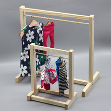 Load image into Gallery viewer, For Labubu Hanging Clothes Hangers Wooden Clothes Hangers for Supporting Dolls Doll Clothes 20cm Doll Clothes Matching
