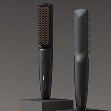 Load image into Gallery viewer, Wireless Straight Hair Comb Design Rechargeable Electric Comb Straightener Portable Negative Ion Non Damaging Hair Heating Comb
