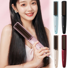 Load image into Gallery viewer, Wireless Straight Hair Comb Design Rechargeable Electric Comb Straightener Portable Negative Ion Non Damaging Hair Heating Comb
