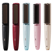 Load image into Gallery viewer, Wireless Straight Hair Comb Design Rechargeable Electric Comb Straightener Portable Negative Ion Non Damaging Hair Heating Comb

