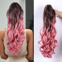Load image into Gallery viewer, Hair Extensions Ponytail Wigs 18 Inch Long Curly Hair Fluffy Natural Synthetic Hair Extensions
