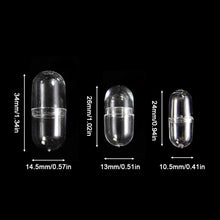Load image into Gallery viewer, Mini Portable 10Pcs Big Size Hollow Capsules Empty Pill Capsule Medicine Capsule Transparent Empty Capsules Box
