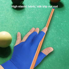 Load image into Gallery viewer, 1PC Three-Finger Billiard Gloves With Non-Slip Pad High Elastic Breathable Sports Gloves For Left Hand Billiard Supplies
