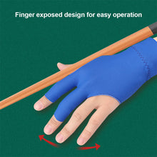 Load image into Gallery viewer, 1PC Three-Finger Billiard Gloves With Non-Slip Pad High Elastic Breathable Sports Gloves For Left Hand Billiard Supplies
