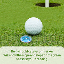 Load image into Gallery viewer, 1PC Portable Plastic Golf Mark High Precision Bubble Level Cap Clamp Magnet Adsorbing Golf Supplies
