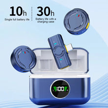 Load image into Gallery viewer, Wireless Button Microphone With Magnetic Back Clip Live Intelligent Noise Reduction Radio Microphone Lightning Type-C Interface
