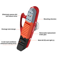 Load image into Gallery viewer, 1Pair Mountain Bike Brake Block Lightweight Noise Reduction Blow-Down Brake C Clip Bicycle Accessories
