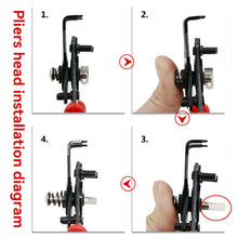 Load image into Gallery viewer, 4 in 1 Multifunctional Multi Crimp Removable Plier Head Circlip Pliers Set Snap Ring Pliers Retaining Circlip Pliers Hand Tools Kit
