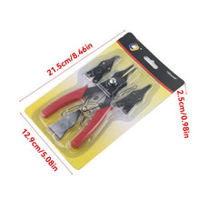 Load image into Gallery viewer, 4 in 1 Multifunctional Multi Crimp Removable Plier Head Circlip Pliers Set Snap Ring Pliers Retaining Circlip Pliers Hand Tools Kit
