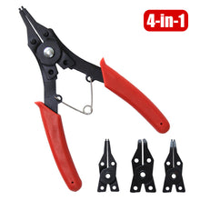 Load image into Gallery viewer, 4 in 1 Multifunctional Multi Crimp Removable Plier Head Circlip Pliers Set Snap Ring Pliers Retaining Circlip Pliers Hand Tools Kit
