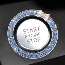 Load image into Gallery viewer, Car Start Ignition Engine Button Ring Bowknot Ignition Ring Rhinestone Design Car Ignition Button Decoration Ring

