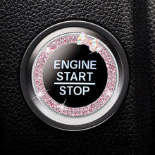 Load image into Gallery viewer, Car Start Ignition Engine Button Ring Bowknot Ignition Ring Rhinestone Design Car Ignition Button Decoration Ring
