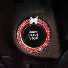 Load image into Gallery viewer, Crystal Car Onekey Start Button Decoration Ring with Diamond Rhinestone Circle Start Stop Switch Ring Car Interior Accessories
