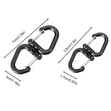 Load image into Gallery viewer, 1PC Outdoor Multi-Function 360° Rotatable Hook Type S Hiking Backpack Buckle For Flashlight Camping Gadgets
