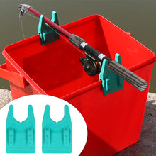 Load image into Gallery viewer, 1 Pair Portable Raft Fishing Bracket Clamp Silicone Bucket Fishing Rod Holder Undamaged Line Fishing Accessories
