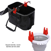 Load image into Gallery viewer, 1 Pair Portable Raft Fishing Bracket Clamp Silicone Bucket Fishing Rod Holder Undamaged Line Fishing Accessories
