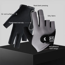Load image into Gallery viewer, 1PC Professional Half Finger Billiard Gloves For Left Hand Breathable Wear Resistant Ice Silk Gloves With Non-Slip Gasket Self-Adhesive Cloth Fixed
