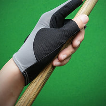 Load image into Gallery viewer, 1PC Professional Half Finger Billiard Gloves For Left Hand Breathable Wear Resistant Ice Silk Gloves With Non-Slip Gasket Self-Adhesive Cloth Fixed

