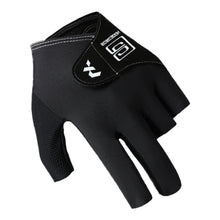 Load image into Gallery viewer, 1PC Professional Half Finger Billiard Gloves For Left Hand Breathable Wear Resistant Ice Silk Gloves With Non-Slip Gasket Self-Adhesive Cloth Fixed
