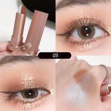 Load image into Gallery viewer, Double-sided Two-tone Eyeshadow Stick Portable Matte Pearlescent Eyeshadow Highlight Long-lasting Eye Makeup Cosmetics
