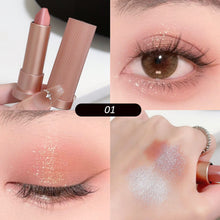 Load image into Gallery viewer, Double-sided Two-tone Eyeshadow Stick Portable Matte Pearlescent Eyeshadow Highlight Long-lasting Eye Makeup Cosmetics
