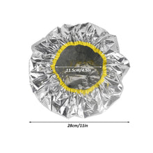 Load image into Gallery viewer, Tin Foil Thermostatic Hair Mask Cap Self-heating Steam Hair Care Cap Lightweight Washable Elastic Hairdressing Cap Hair Care Tool
