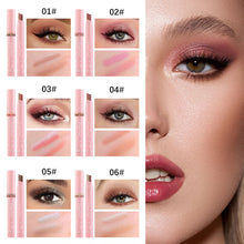 Load image into Gallery viewer, Two-tone Eyeshadow Pen Portable Matte Pearlescent Eyeshadow Stick Lying Silkworm Pen Multicolor Long-lasting Eye Makeup Cosmetics
