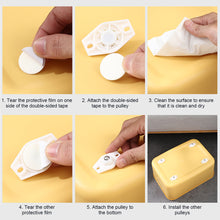 Load image into Gallery viewer, Non Drilling Adhesive Universal Wheel Storage Box Organizing Box Adhesive Ball Universal Pulley Ball Universal Wheel Ball Slider
