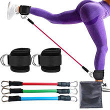Load image into Gallery viewer, Elastic Ankle Resistance Bands Ankle Strap Hip Leg Strength Pull Rope Fitness Training Home Yoga Pilate Crossfit Workout Gym Equipment

