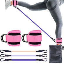 Load image into Gallery viewer, Elastic Ankle Resistance Bands Ankle Strap Hip Leg Strength Pull Rope Fitness Training Home Yoga Pilate Crossfit Workout Gym Equipment
