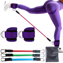 Load image into Gallery viewer, Elastic Ankle Resistance Bands Ankle Strap Hip Leg Strength Pull Rope Fitness Training Home Yoga Pilate Crossfit Workout Gym Equipment
