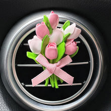 Load image into Gallery viewer, Car Outlet Vent Perfume Clips Conditioning Aromatherapy Freshener with Cute Tulip Flower Design
