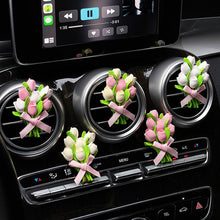 Load image into Gallery viewer, Car Outlet Vent Perfume Clips Conditioning Aromatherapy Freshener with Cute Tulip Flower Design

