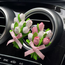 Load image into Gallery viewer, Car Outlet Vent Perfume Clips Conditioning Aromatherapy Freshener with Cute Tulip Flower Design
