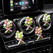 Load image into Gallery viewer, Car Outlet Vent Perfume Clips Conditioning Aromatherapy Freshener with Cute Tulip Flower Design
