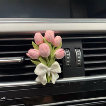 Load image into Gallery viewer, Car Perfume Clip Flower Tulip Air Outlet Car Air Freshener Peach Blossom Aroma Diffuser Car Decoration Accessories Fresh Air
