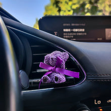 Load image into Gallery viewer, Cute Purple Bear Car Perfume Clip Outlet Aromatherapy Freshener Diffuser Fragrance Ornament Auto Interior Accessories
