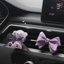 Load image into Gallery viewer, Cute Purple Bear Car Perfume Clip Outlet Aromatherapy Freshener Diffuser Fragrance Ornament Auto Interior Accessories
