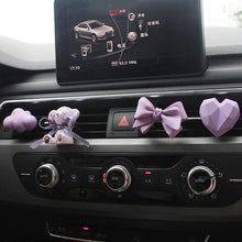 Load image into Gallery viewer, Cute Purple Bear Car Perfume Clip Outlet Aromatherapy Freshener Diffuser Fragrance Ornament Auto Interior Accessories
