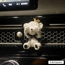 Load image into Gallery viewer, Car Air Freshener Holder Bowknot Bear Shape Gypsum Fragrant Stone Auto Air Outlet Freshener Perfume Clip for Car

