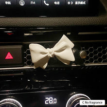 Load image into Gallery viewer, Car Air Freshener Holder Bowknot Bear Shape Gypsum Fragrant Stone Auto Air Outlet Freshener Perfume Clip for Car
