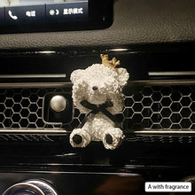 Load image into Gallery viewer, Car Air Freshener Holder Bowknot Bear Shape Gypsum Fragrant Stone Auto Air Outlet Freshener Perfume Clip for Car

