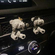 Load image into Gallery viewer, Car Air Freshener Holder Bowknot Bear Shape Gypsum Fragrant Stone Auto Air Outlet Freshener Perfume Clip for Car
