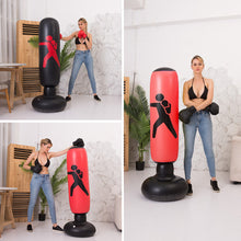 Load image into Gallery viewer, 160cm PVC Inflatable Boxing Bag Stand Adult Children Boxing Punch Kicking Sandbag Tumbler Gym Kids Boxing Training Targets
