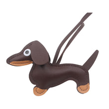 Load image into Gallery viewer, Car Ornament Dachshund Dog Keychain Fashion PU Dog Keychains For Women Bag Pendant Jewelry Trinket Key Ring Key Holder Gift
