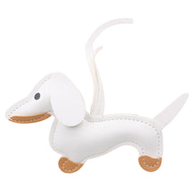 Load image into Gallery viewer, Car Ornament Dachshund Dog Keychain Fashion PU Dog Keychains For Women Bag Pendant Jewelry Trinket Key Ring Key Holder Gift
