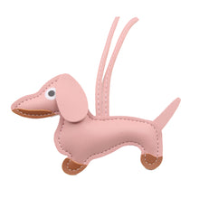 Load image into Gallery viewer, Car Ornament Dachshund Dog Keychain Fashion PU Dog Keychains For Women Bag Pendant Jewelry Trinket Key Ring Key Holder Gift
