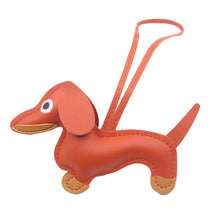 Load image into Gallery viewer, Car Ornament Dachshund Dog Keychain Fashion PU Dog Keychains For Women Bag Pendant Jewelry Trinket Key Ring Key Holder Gift
