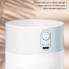 Load image into Gallery viewer, 260ML Poratable Car Interior Humidifier Diffuser Without Oil Mute Quite Humidier Car USB For Home HouseWith Light Mini Automatic Humidifier
